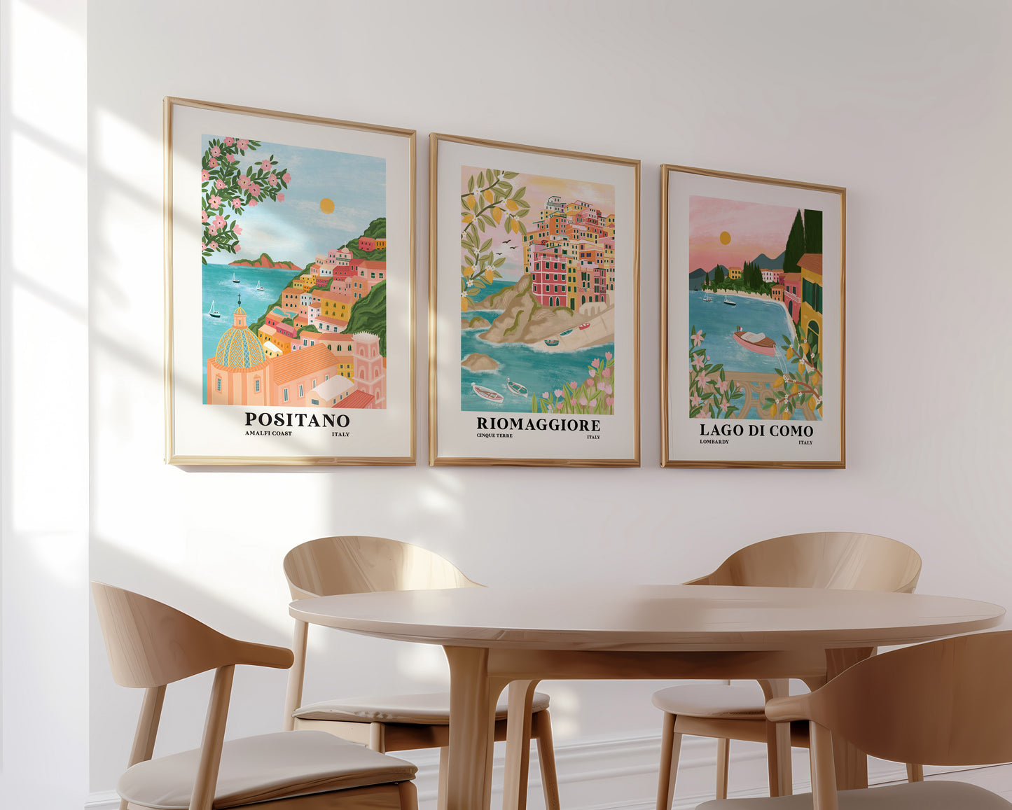 Set of 3 Italy travel prints