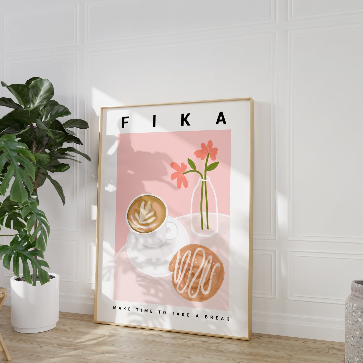 Fika, Swedish breakfast print