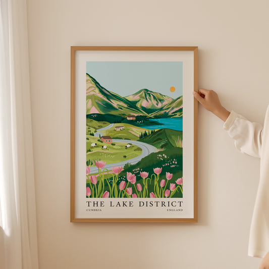 The lakes, England print